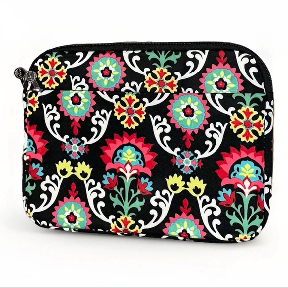 Initials Inc Tablet Case Black/Red/Yello/White Zip Closure 10.5"x8.25" - Picture 2 of 5